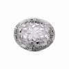 Stephen Dweck Carventurous 19 x 15 Oval Carved Rock Crystal Ring in Engraved Sterling Silver< Rings