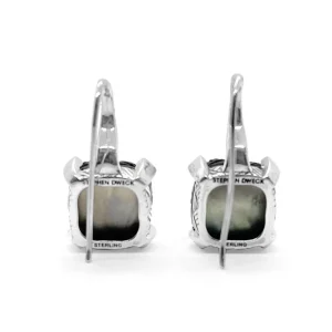 Stephen Dweck Carventurous Hand Carved Mother of Pearl Earrings in Sterling Silver< Earrings