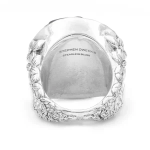 Stephen Dweck Carventurous Hand Carved Mother of Pearl Ring in Sterling Silver< Rings