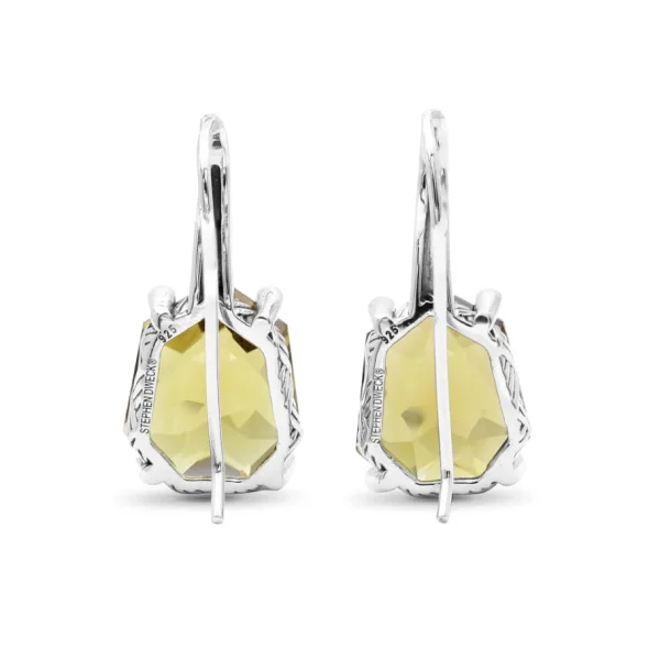 Stephen Dweck Galactical Champagne Quartz and Champagne Diamond Galactical Earrings in Sterling Silver< Earrings