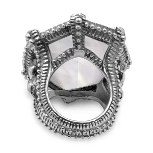 Stephen Dweck Galactical Faceted Natural Quartz and Mother of Pearl Ring in Sterling Silver< Rings