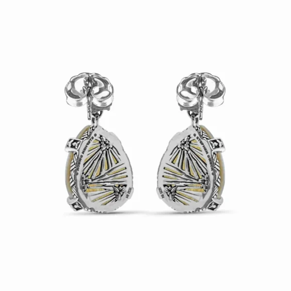 Stephen Dweck Galactical Moonstone Natural Quartz and Mother of Pearl Drop Earrings in Sterling Silver< Earrings