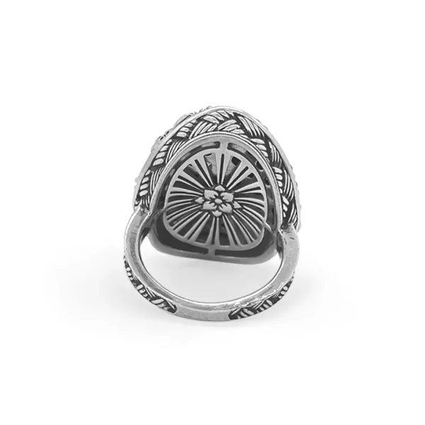 Stephen Dweck Garden of Stephen Black Spinel Pave Ring in Sterling Silver< Rings