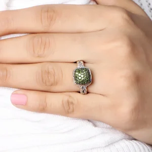 Stephen Dweck Garden of Stephen Chrome Diopside Ring in Sterling Silver< Rings