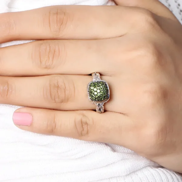 Stephen Dweck Garden of Stephen Chrome Diopside Ring in Sterling Silver< Rings