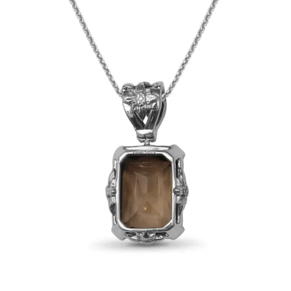 Stephen Dweck Garden of Stephen 40.80ct Faceted Smoky Quartz Pendant in Sterling Silver< Necklace