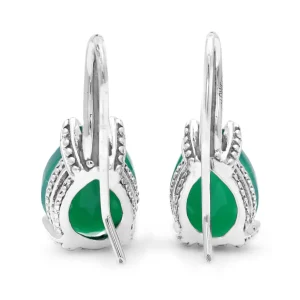 Stephen Dweck Garden of Stephen 10.45ct Green Onyx Earrings in Sterling Silver< Earrings
