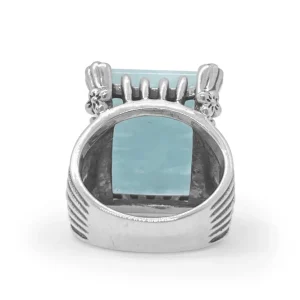 Stephen Dweck Garden of Stephen Faceted Aquamarine Ring in Sterling Silver< Rings