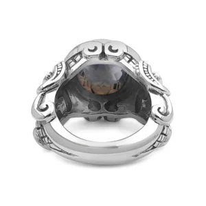 Stephen Dweck Garden of Stephen 12MM Round Smoky Qtz Gemstone Ring in Sterling Silver< Rings