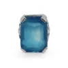 Stephen Dweck Garden of Stephen Natural Quartz Blue Agate Ring in Sterling Silver< Rings