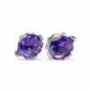 Stephen Dweck Garden of Stephen Pink Amethyst and Sterling Silver Stud Earrings< Earrings