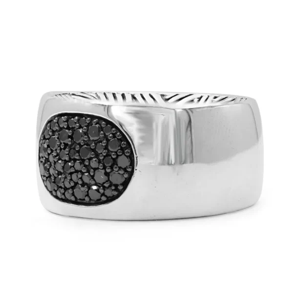 Stephen Dweck Kyoto Black Diamond 0.75ct Dome Ring in Sterling Silver< Rings