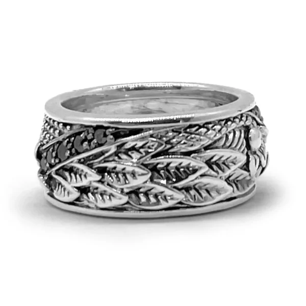 Stephen Dweck Kyoto Black Diamond 0.25ct Ring in Sterling Silver< Rings