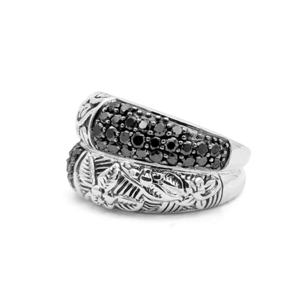 Stephen Dweck Kyoto Black Diamond 1.00ct Ring in Sterling Silver< Rings