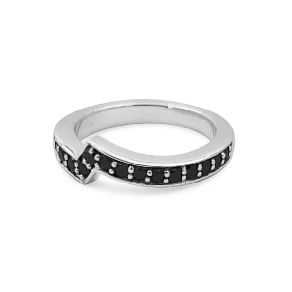 Stephen Dweck Kyoto Black Diamond 1.00ct Ring in Sterling Silver< Rings