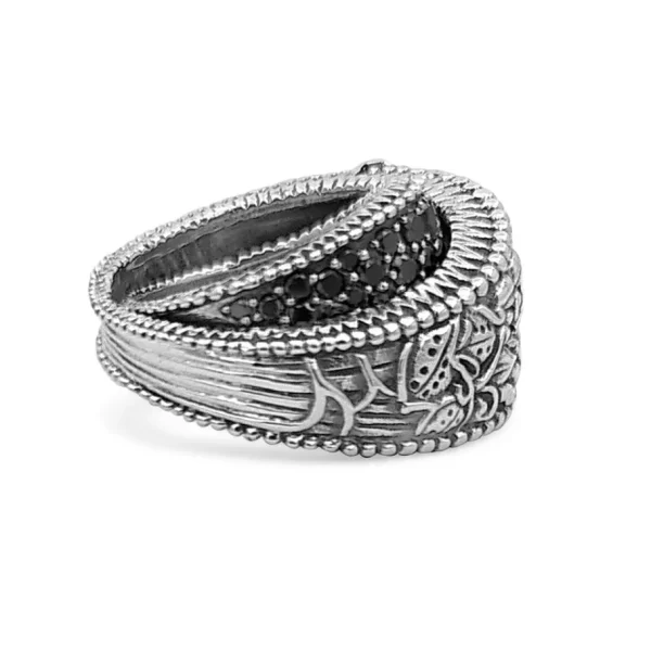 Stephen Dweck Kyoto Black Diamond 1.40ct Ring in Sterling Silver< Rings