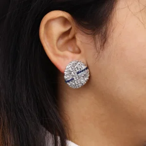 Stephen Dweck Kyoto Blue Sapphire 0.75ct Earrings in Sterling Silver< Earrings