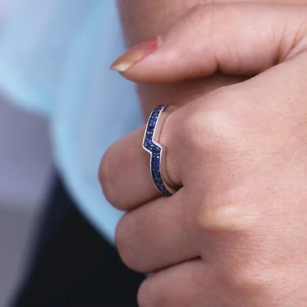 Stephen Dweck Kyoto Blue Sapphire 1.35ct Ring in Sterling Silver< Rings