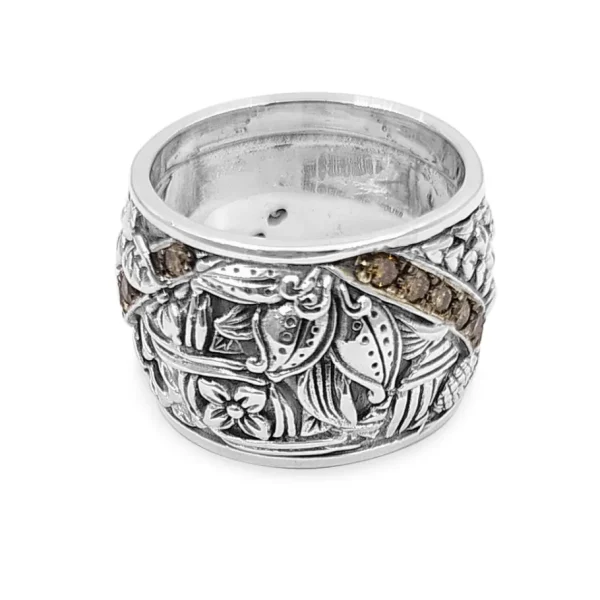 Stephen Dweck Kyoto Champagne Diamond 0.40ct Ring in Sterling Silver< Rings