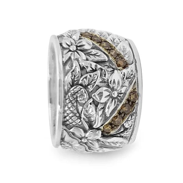 Stephen Dweck Kyoto Champagne Diamond 0.40ct Ring in Sterling Silver< Rings