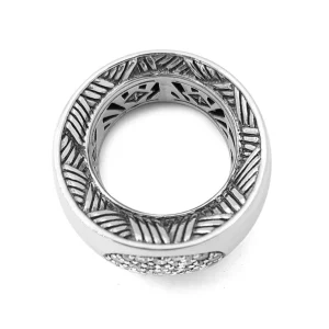 Stephen Dweck Kyoto 0.75ct White Diamond Dome Ring in Sterling Silver< Rings