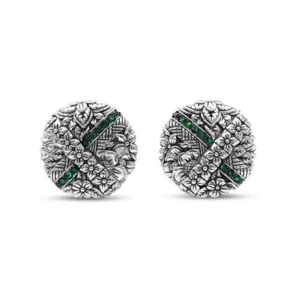 Stephen Dweck Kyoto Emerald Earrings in Sterling Silver< Earrings