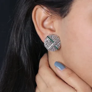 Stephen Dweck Kyoto Emerald Earrings in Sterling Silver< Earrings