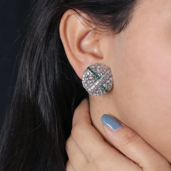 Stephen Dweck Kyoto Emerald Earrings in Sterling Silver< Earrings