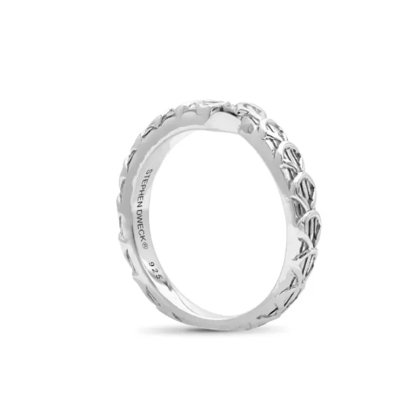 Stephen Dweck Kyoto Engraved Band in Sterling Silver< Rings