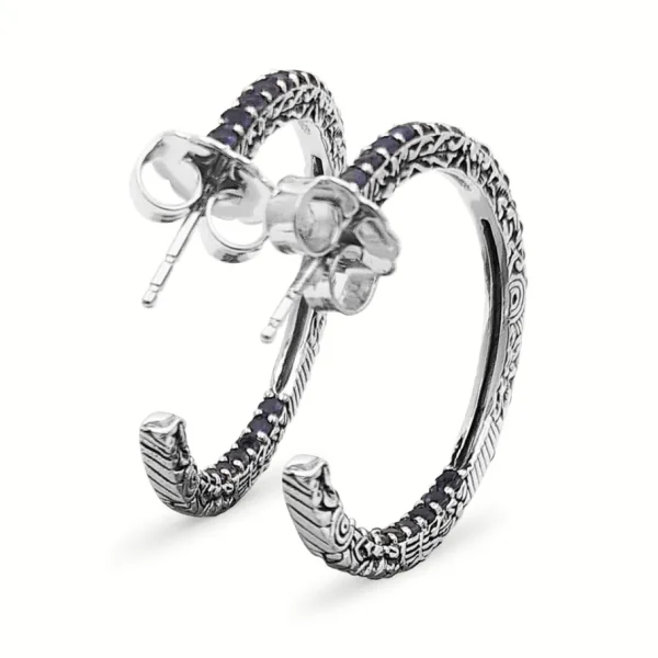 Stephen Dweck Kyoto Iolite Hoop Earrings in Sterling Silver< Earrings