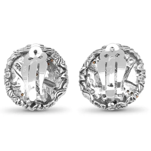 Stephen Dweck Kyoto Orange Sapphire 0.90ct Earrings in Sterling Silver< Earrings
