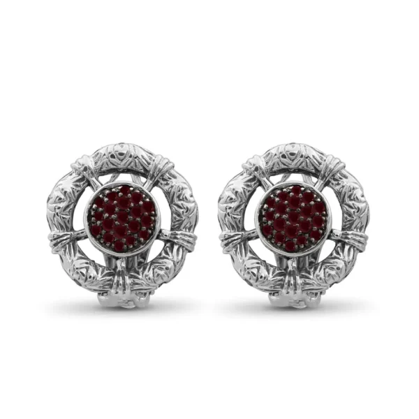 Stephen Dweck Kyoto Ruby Earring in Sterling Silver< Earrings