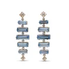 Stephen Dweck Luxury Aurora Swiss Blue Topaz and 0.30ct Diamond Earring in 18K Gold< Earrings