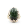 Stephen Dweck Luxury Green Tourmaline 22ct and Diamond 0.75ct Ring in 18K Gold< Rings