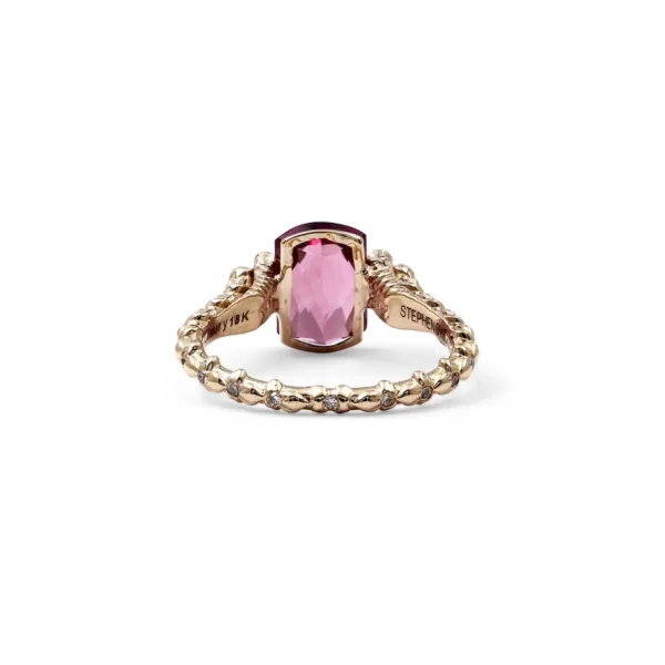 Stephen Dweck Luxury Pink Tourmaline and Diamond 0.20ct Ring in 18K Gold< Rings