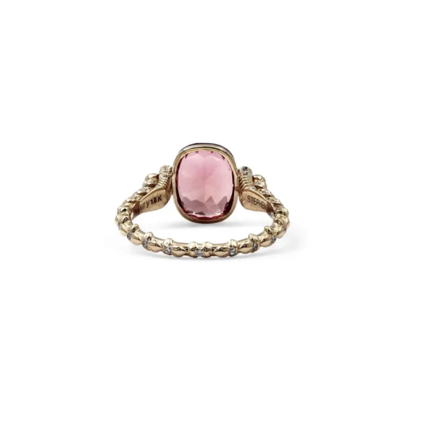 Stephen Dweck Luxury Pink Tourmaline and Diamond 0.20ct Ring in 18K Gold< Rings