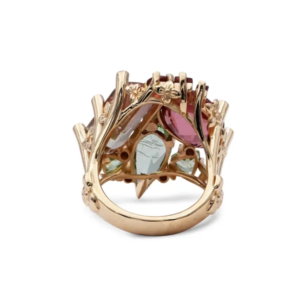 Stephen Dweck Luxury Tourmaline 14.55ct and Diamond 0.15ct Ring in 18K Gold< Rings