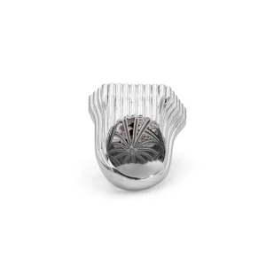 Stephen Dweck One of a Kind Moss Agate 48.5ct and Champagne Diamond 0.40ct Ring in Sterling Silver with 18K Gold Adam< Rings