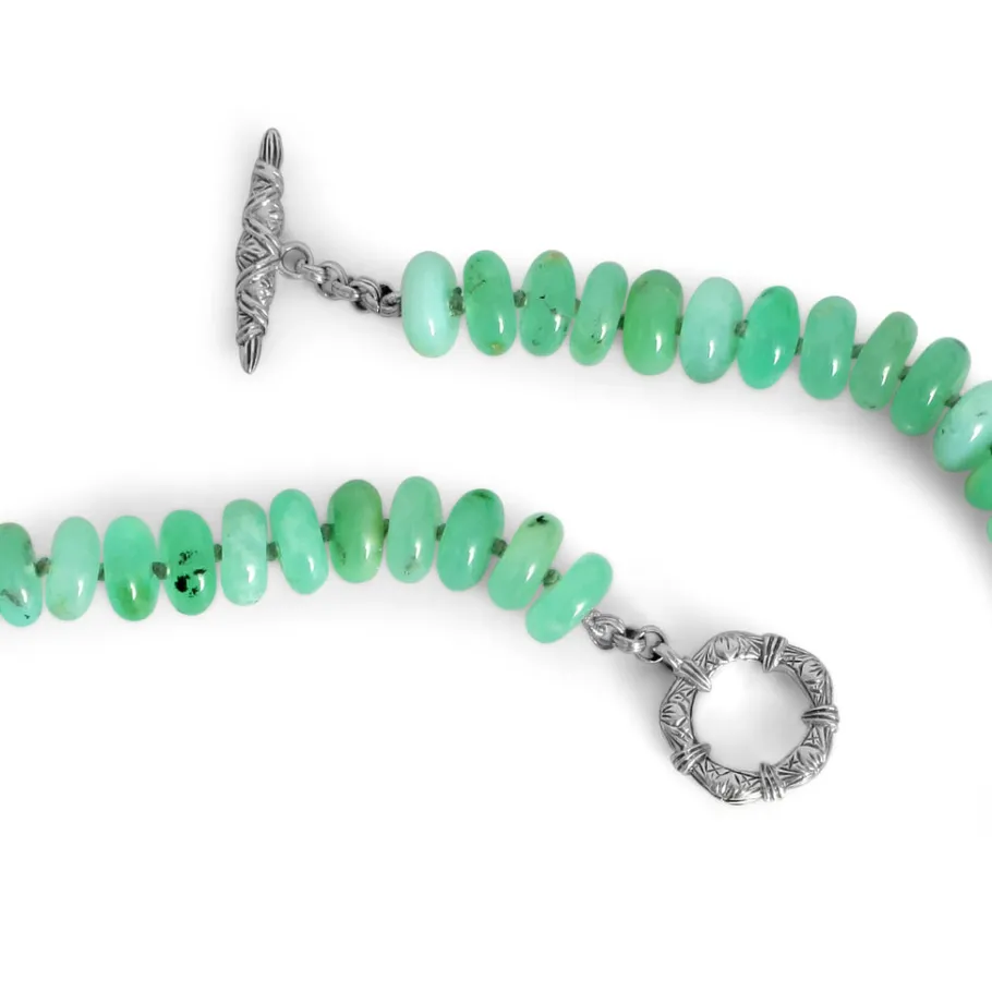 one_of_a_kind_vintage_han_3-2.webp Stephen Dweck One of a Kind Vintage Hand Carved Jade Faceted Chrysoprase and Chrysoprase Bead Necklace in Sterling Silver with 18K Gold Adam< Necklace