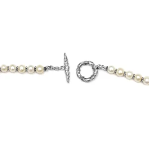 Stephen Dweck Pearlicious 7MM Round White Pearl Necklace in Sterling Silver< Necklace