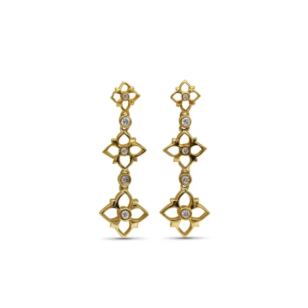 Stephen Dweck Signature White Diamond 0.20ct 7mm, 9mm, 11mm Earring in 18K Gold< Earrings