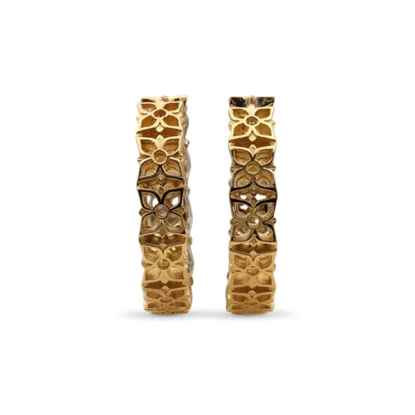 Stephen Dweck Signature White Diamond 0.10ct 5.10mm Hoop Earring in 18K Gold< Earrings
