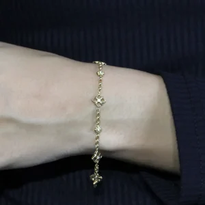 Stephen Dweck Signature White Diamond 0.15ct Diamond 5mm, 9mm Bracelet in 18K Gold< Bracelets