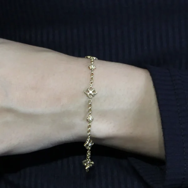 Stephen Dweck Signature White Diamond 0.15ct Diamond 5mm, 9mm Bracelet in 18K Gold< Bracelets