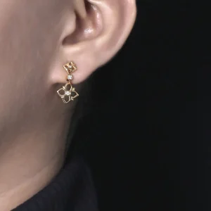 Stephen Dweck Signature White Diamond 0.10ct 7mm, 11mm Earring in 18K Gold< Earrings