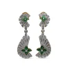 Stephen Dweck Sunray Emerald 1.60ct and Diamond 2.05ct Earring in 18K Gold< Earrings