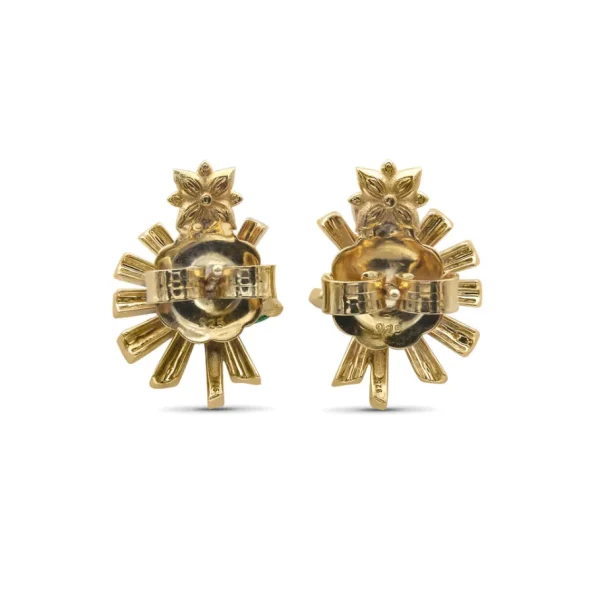 Stephen Dweck Sunray Emerald 1.05ct and Diamond 0.55ct Earring in 18K Gold< Earrings