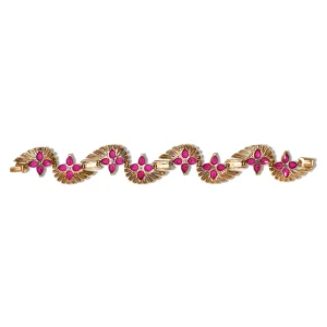 Stephen Dweck Sunray Ruby 21.90ct and Diamond 7.30ct Bracelet in 18K Gold< Bracelets