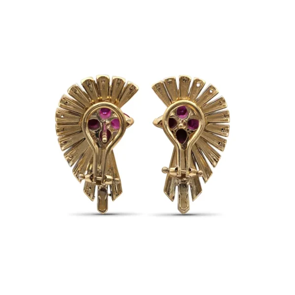 Stephen Dweck Sunray Ruby 1.55ct and Diamond 1.25ct Earring in 18K Gold< Earrings