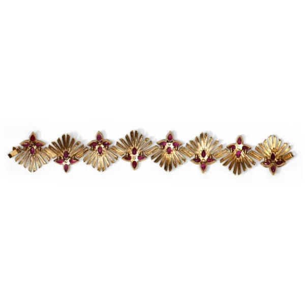 Stephen Dweck Sunray Ruby 23.63ct and Diamond 6.39ct Bracelet in 18K Gold< Bracelets